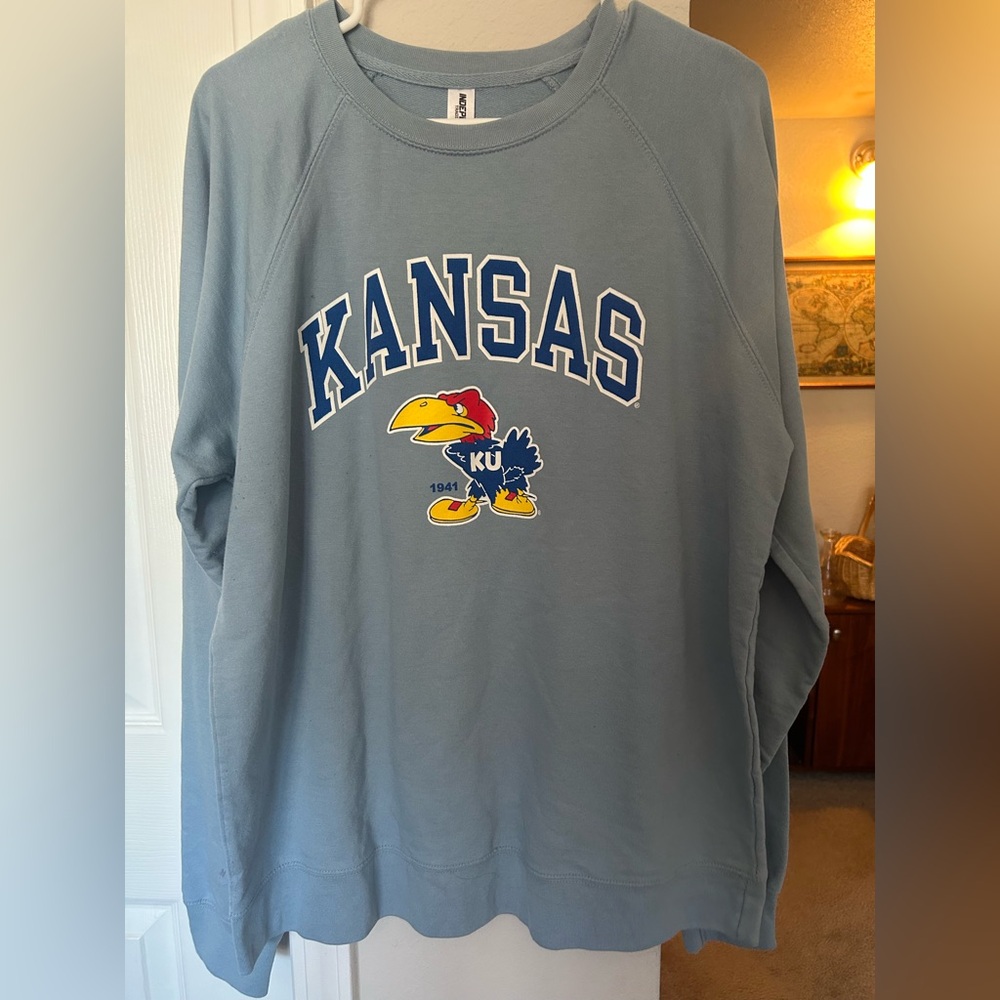 Kansas Jayhawks Blue-Gray Sweatshirt